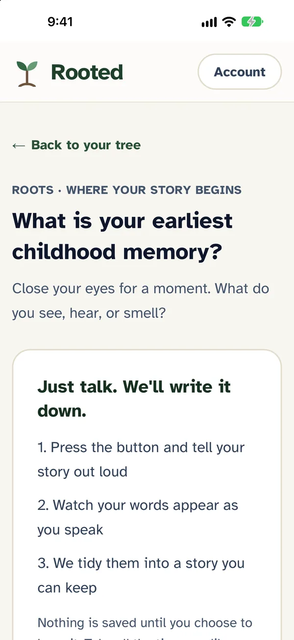 Rooted: A story question