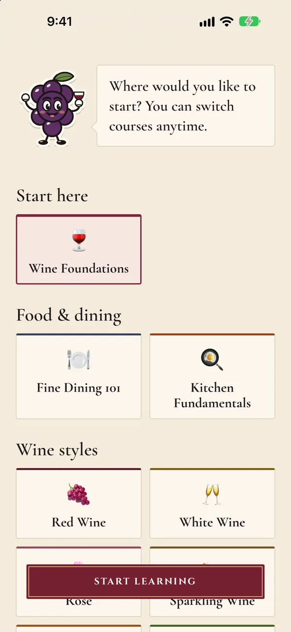 Sipwise: Course picker